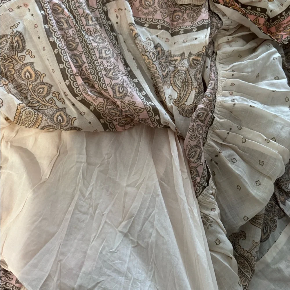 Zimmermann Cream and Brown Paisley Maxi dress - Picture 8 of 9